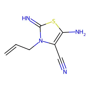 3-Allyl-5-amino-2-imino-2,3-dihydro-thiazole-4-carbonitrile structure