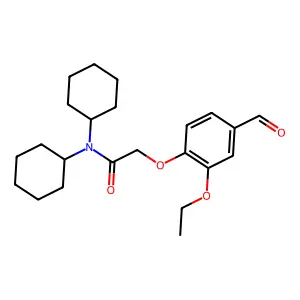 N,N-dicyclohexyl-2-(2-ethoxy-4-formylphenoxy)acetamide structure