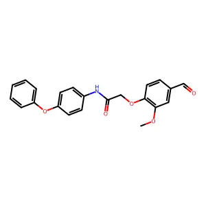 2-(4-Formyl-2-methoxy-phenoxy)-N-(4-phenoxy-phenyl)-acetamide structure