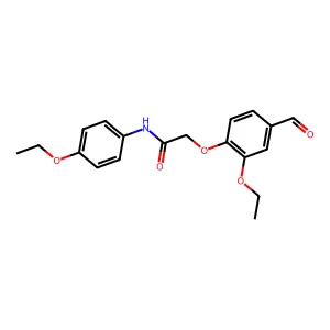 2-(2-ethoxy-4-formylphenoxy)-N-(4-ethoxyphenyl)acetamide structure