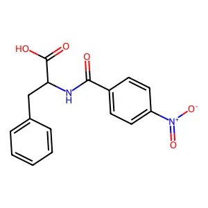 N-[(4-nitrophenyl)carbonyl]phenylalanine structure