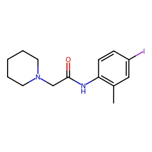 N-(4-iodo-2-methylphenyl)-2-(piperidin-1-yl)acetamide structure