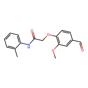 2-(4-formyl-2-methoxyphenoxy)-N-(2-methylphenyl)acetamide structure