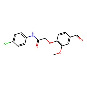 N-(4-chlorophenyl)-2-(4-formyl-2-methoxyphenoxy)acetamide structure