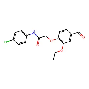 N-(4-chlorophenyl)-2-(2-ethoxy-4-formylphenoxy)acetamide structure