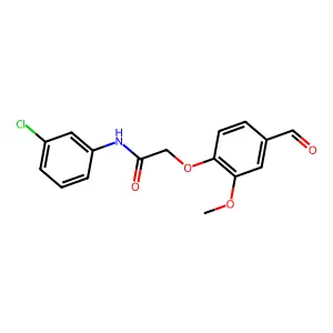N-(3-chlorophenyl)-2-(4-formyl-2-methoxyphenoxy)acetamide structure