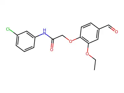 N-(3-chlorophenyl)-2-(2-ethoxy-4-formylphenoxy)acetamide structure
