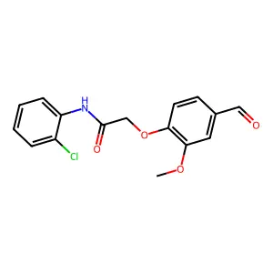 N-(2-chlorophenyl)-2-(4-formyl-2-methoxyphenoxy)acetamide structure