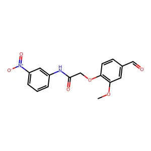 2-(4-formyl-2-methoxyphenoxy)-N-(3-nitrophenyl)acetamide structure