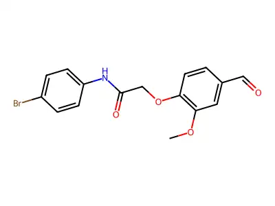 N-(4-bromophenyl)-2-(4-formyl-2-methoxyphenoxy)acetamide structure
