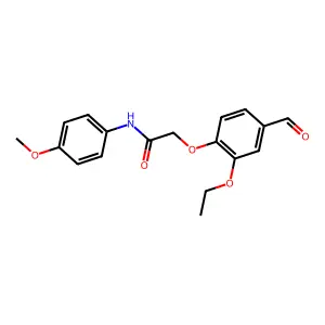 2-(2-ethoxy-4-formylphenoxy)-N-(4-methoxyphenyl)acetamide structure