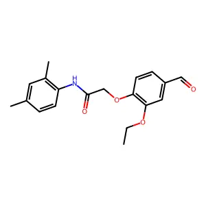 N-(2,4-dimethylphenyl)-2-(2-ethoxy-4-formylphenoxy)acetamide structure