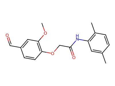 N-(2,5-dimethylphenyl)-2-(4-formyl-2-methoxyphenoxy)acetamide structure