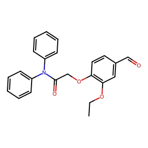 2-(2-ethoxy-4-formylphenoxy)-N,N-diphenylacetamide structure