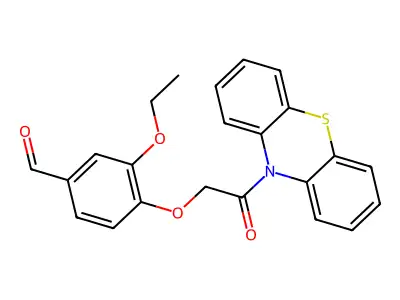 3-ethoxy-4-[2-oxo-2-(10H-phenothiazin-10-yl)ethoxy]benzaldehyde structure