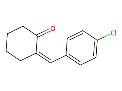 2-(p-Chlorophenylmethylene)-cyclohexan-1-one structure