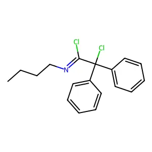 (1Z)-N-butyl-2-chloro-2,2-diphenylethanimidoyl chloride structure