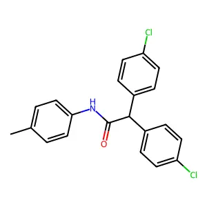 2,2-bis(4-chlorophenyl)-N-(4-methylphenyl)acetamide structure