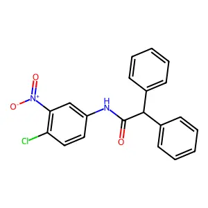 N-(4-chloro-3-nitrophenyl)-2,2-diphenylacetamide structure