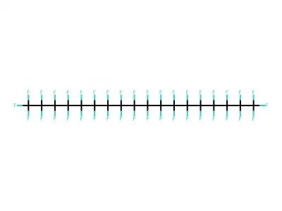 Octatriacontafluorooctadecane structure