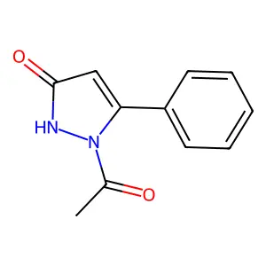 3-Pyrazolin-5-one, 2-acetyl-3-phenyl- structure