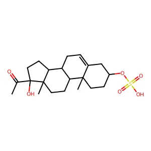 Pregn-5-en-20-one, 3,17-dihydroxy-, mono(hydrogen sulfate), (3beta)- structure