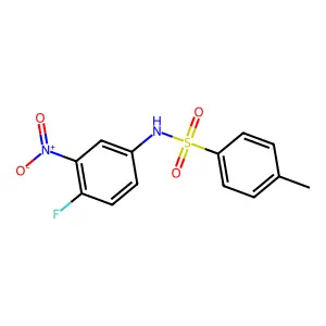 N-(4-fluoro-3-nitrophenyl)-4-methylbenzenesulfonamide structure