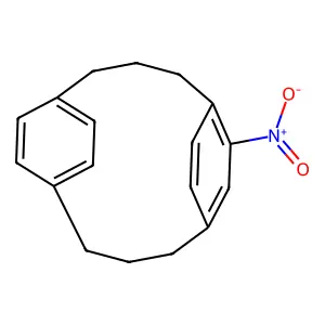 1~2~-Nitro-1,5(1,4)-dibenzenacyclooctaphane structure