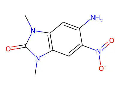 5-amino-1,3-dimethyl-6-nitro-1,3-dihydro-2H-benzimidazol-2-one structure