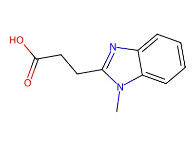 3-(1-Methyl-1H-benzoimidazol-2-yl)-propionic acid structure