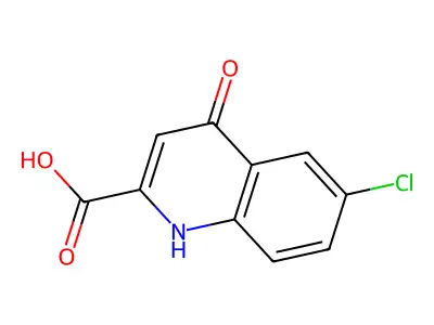 6-Chloro-4-oxo-1,4-dihydroquinoline-2-carboxylic acid structure
