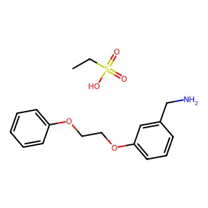 Ethanesulfonic acid; [3-(2-phenoxyethoxy)phenyl]methanamine structure