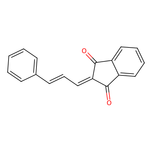 2-((2E)-3-phenylprop-2-enylidene)cyclopenta[1,2-a]benzene-1,3-dione structure