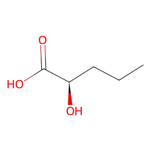 (2R)-2-hydroxypentanoic acid structure