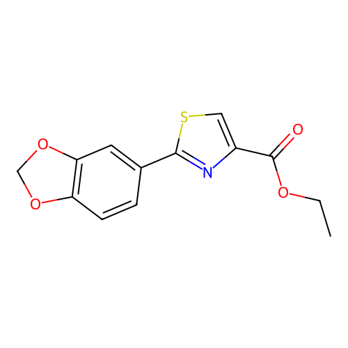 Ethyl 2-(benzo[d][1,3]dioxol-5-yl)thiazole-4-carboxylate structure