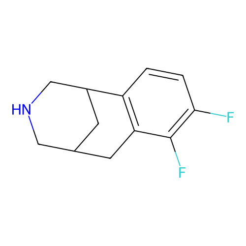 1,5-Methano-3-benzazocine, 7,8-difluoro-1,2,3,4,5,6-hexahydro structure