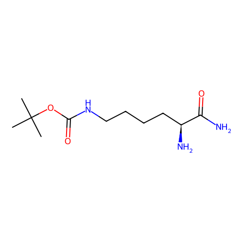 1,1-Dimethylethyl N-((5S)-5,6-diamino-6-oxohexyl)carbamate structure