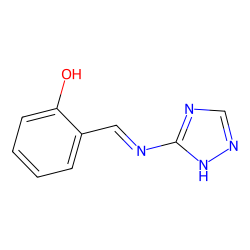 2-{[(1H-1,2,4-triazol-5-yl)imino]methyl}phenol structure