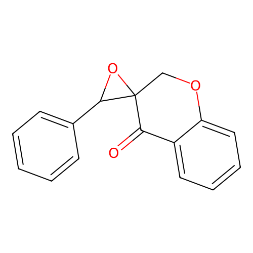 Spiro(2H-1-benzopyran-3(4H),2'-oxiran)-4-one, 3'-phenyl- structure