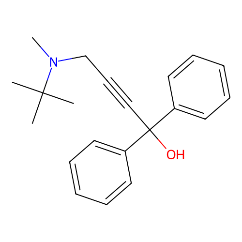 4-[Tert-butyl(methyl)amino]-1,1-diphenylbut-2-yn-1-ol structure