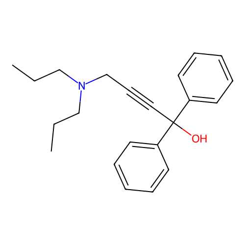 4-(Dipropylamino)-1,1-diphenylbut-2-yn-1-ol structure