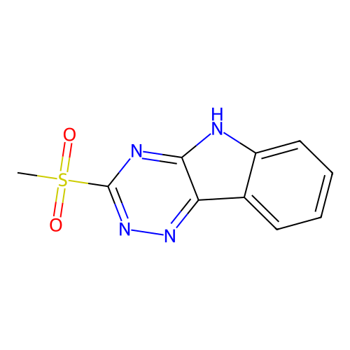 3-methylsulfonyl-5H-[1,2,4]triazino[5,6-b]indole structure