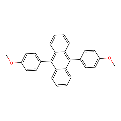 9,10-Di-p-anisylanthracene structure