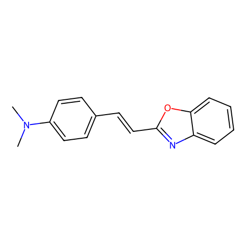 Benzenamine, 4-[2-(2-benzoxazolyl)ethenyl]-N,N-dimethyl- structure