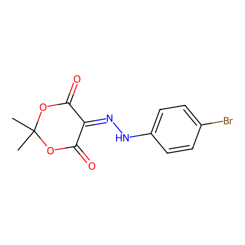 5-[(4-Bromo-phenyl)-hydrazono]-2,2-dimethyl-[1,3]dioxane-4,6-dione structure