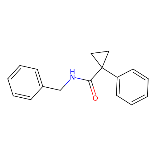 N-benzyl-1-phenylcyclopropane-1-carboxamide structure