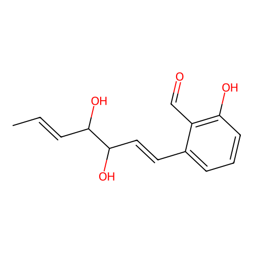 2-(3,4-Dihydroxy-1,5-heptadienyl)-6-hydroxybenzaldehyde structure