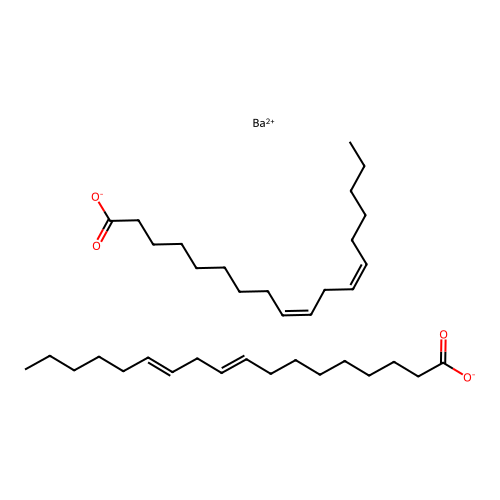 9,12-Octadecadienoic acid (9Z,12Z)-, barium salt (2:1) structure