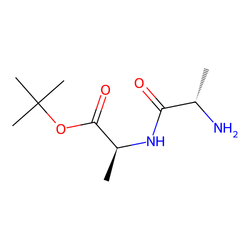 Tert-butyl (2S)-2-[(2S)-2-aminopropanamido]propanoate structure