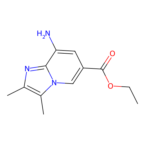 Ethyl 8-amino-2,3-dimethylimidazo[1,2-a]pyridine-6-carboxylate structure